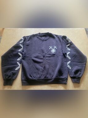 KAWS For Kid Cudi Moon Man Back Print Crewneck Sweatshirt | Size Small